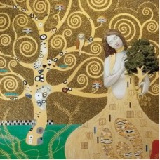 Dani and the tree of life - Homage to Gustav Klimt